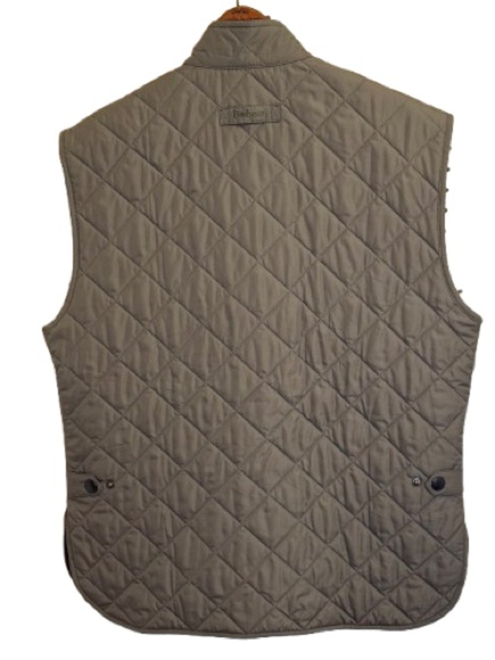 Barbour Lowerdale Quilted Gilet Vest Men’s Large Gray Snap Front Lightweight - Picture 7 of 7